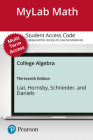 Mylab Math with Pearson Etext -- Standalone Access Card -- For College Algebra -- 24 Months By Margaret L. Lial, John Hornsby, David I. Schneider Cover Image