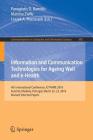 Information and Communication Technologies for Ageing Well and E-Health: 4th International Conference, Ict4awe 2018, Funchal, Madeira, Portugal, March (Communications in Computer and Information Science #982) Cover Image