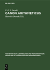 Canon Arithmeticus By C. G. J. Jacobi, Heinrich Brandt (Editor) Cover Image