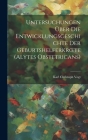 Untersuchungen Über Die Entwicklungsgeschichte Der Geburtshelferkroete (Alytes Obstetricans) Cover Image