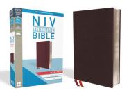 NIV, Thinline Bible, Large Print, Bonded Leather, Burgundy, Indexed, Red Letter Edition By Zondervan Cover Image
