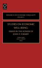 Studies on Economic Well Being: Essays in Honor of John P Formby (Research on Economic Inequality #12) Cover Image