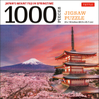 Japan's Mount Fuji in Springtime- 1000 Piece Jigsaw Puzzle: Snowcapped Mount Fuji and Chureito Pagoda in Springtime (Finished Size 24 in X 18 In) By Tuttle Publishing (Editor) Cover Image