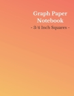 Graph Paper Notebook: 3/4 Inch Squares - Large (8.5 x 11 Inch) - 150 Pages - Orange/Yellow Cover By Totally Awesome Notebooks Cover Image