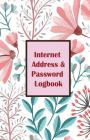 Internet Address & Password Logbook: Flower on White Cover Extra Size (5.5 x 8.5) inches, 110 pages Cover Image