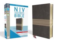 NIV, Thinline Bible, Large Print, Imitation Leather, Brown/Tan, Red Letter Edition By Zondervan Cover Image