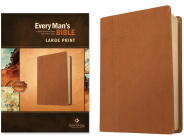 Every Man's Bible Nlt, Large Print (Leatherlike, Pursuit Saddle Tan) Cover Image