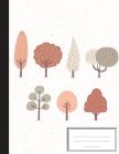 Cute Tree Drawing Sweet Pastel: Composition Notebook: College Wide Ruled Writer's Notebook for School / Teacher / Office / Student: Softback-Perfect B Cover Image