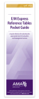 CPT 2022 E/M Express Reference Tables Pocket Guide By American Medical Association Cover Image