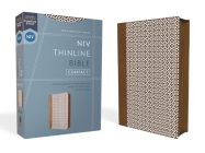 Niv, Thinline Bible, Compact, Leathersoft, Brown/White, Zippered, Red Letter, Comfort Print By Zondervan Cover Image