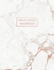 Graph Paper Notebook: Soft White Marble and Rose Gold - 8.5 x 11 - 5 x 5 Squares per inch - 100 Quad Ruled Pages - Cute Graph Paper Composit By Paperlush Press Cover Image