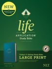NLT Life Application Study Bible, Third Edition, Large Print (Leatherlike, Teal Blue, Indexed) Cover Image