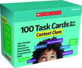 100 Task Cards in a Box: Context Clues: Mini-Passages With Key Questions to Boost Reading Comprehension Skills By Justin Martin, Carol Ghiglieri Cover Image