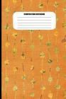 Composition Notebook: Orange Background with Texture Effect & Abstract Embellishments (100 Pages, College Ruled) Cover Image