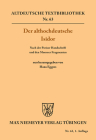 Der althochdeutsche Isidor (Altdeutsche Textbibliothek #63) By Hans Eggers (Editor) Cover Image
