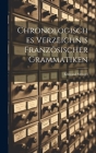 Chronologisches Verzeichnis Französischer Grammatiken Cover Image