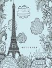 Notebook: Eiffel tower in london on blue cover and Dot Graph Line Sketch pages, Extra large (8.5 x 11) inches, 110 pages, White Cover Image