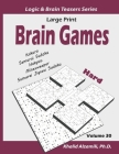 Large Print Brain Games: 100 Hard Adults Puzzles (Kakuro, Samurai Sudoku, Hakyuu, Minesweeper, Samurai Jigsaw Sudoku) By Khalid Alzamili Cover Image