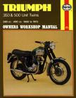 Triumph 350 and 500 Unit Twins Owners Workshop Manual, No. 137:  '58-'73 (Owners' Workshop Manual) Cover Image