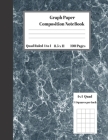 Graph Composition Notebook 4 Squares per inch 4x4 Quad Ruled 4 to 1 / 8.5 x 11 inch 100 Sheets: Cute Blue Marble Gift Notepad / Grid Squared Paper Bac By Animal Journal Press Cover Image