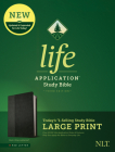 NLT Life Application Study Bible, Third Edition, Large Print (Leatherlike, Black/Onyx) Cover Image