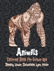 Animals - Coloring Book for Grown-Ups - Donkey, Lemur, Chameleon, Lynx, other By Elizabeth Colouring Books Cover Image