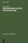 Einführung in die Satzanalyse (de Gruyter Studienbuch) Cover Image