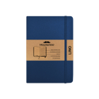 Moustachine Classic Linen Medium Dark Blue Ruled Hardcover By Moustachine (Designed by) Cover Image