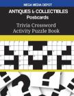ANTIQUES & COLLECTIBLES Postcards Trivia Crossword Activity Puzzle Book Cover Image