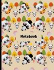 Notebook: Cute Panda Kawaii Novelty Gift - College Rule Notebook 8.5 x 11 Cover Image
