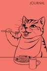 Journal: Cat Eating Spaghetti, College Ruled By Cervix Press Cover Image