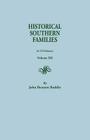 Historical Southern Families.in 23 Volumes. Volume XII Cover Image