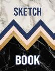 Sketch Book: Large Sketchbook Perfect For Sketching, Drawing And Creative Doodling (Stylish Black&White Marble Cover) By Creative Lines Cover Image