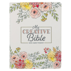 KJV Holy Bible, My Creative Bible, Faux Leather Flexible Cover - Ribbon Marker, King James Version, White Floral Cover Image