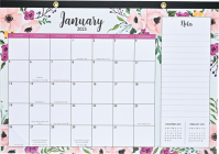 2025 Floral Desk Pad and Wall Calendar (11 X 17) - (12-Month Calendar with 152 Bonus Stickers!) By Peter Pauper Press Inc (Created by) Cover Image