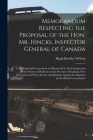 Memorandum Respecting the Proposal of the Hon. Mr. Hincks, Inspector General of Canada [microform]: to the Imperial Government to Obtain Aid in the Co Cover Image