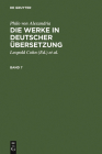 Die Werke in deutscher Übersetzung. Band 7 By Leopold Cohn (Editor), Isaak Heinemann (Editor), Maximilian Adler (Editor) Cover Image