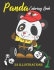 Panda Coloring Book: Cute Panda Coloring Book For Kids. Beautiful 32 Illustrations To Color. Birthday, Christmas, Halloween, Thanksgiving, Cover Image
