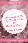 Meanings of the difficult words of The Holy Qur`an By Bashir Ahmad Qamar Cover Image