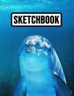 Sketchbook: Cute Extra Large for Business, School And Daily Use, Dolphin Lover Gifts By Pink Panda Press Cover Image