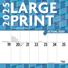 Large Print 2025 12 X 24 Inch Monthly Square Wall Calendar Matte Paper Plastic-Free By Browntrout Cover Image