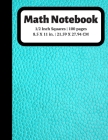 Math Notebook: 1/2 inch Square Graph Paper for Students and Kids, 100 Sheets (Large, 8.5 x 11) Cover Image