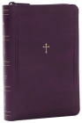NKJV Compact Paragraph-Style Bible W/ 43,000 Cross References, Purple Leathersoft with Zipper, Red Letter, Comfort Print: Holy Bible, New King James V By Thomas Nelson Cover Image