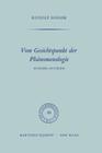Vom Gesichtspunkt Der Phänomenologie: Husserl-Studien (Modern Perspectives in Energy) By Rudolph Boehm Cover Image