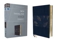 Niv, Thinline Bible, Compact, Leathersoft, Blue Floral, Red Letter, Comfort Print  Cover Image