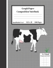 Graph Composition Notebook 4 Squares per inch 4x4 Quad Ruled 4 to 1 / 8.5 x 11 100 Sheets: Cute Funny Black and White Gift Notepad/Grid Squared Paper By Animal Journal Press Cover Image