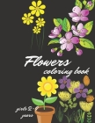 Flowers coloring book: empty Flowers images for coloring By Happy Day Cover Image