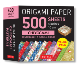 Origami Paper 500 Sheets Chiyogami Patterns 4 (10 CM): Tuttle Origami Paper: Double-Sided Origami Sheets Printed with 12 Different Illustrated Pattern By Tuttle Studio (Editor) Cover Image