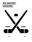 Ice Hockey Diagrams: 100 Full Page Ice Hockey Diagrams for Drawing Up Plays, Creating Drills, and Scouting Cover Image