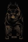 2020: Agenda semainier 2020 - Calendrier des semaines 2020 - Chien Staffordshire Bullterrier design noir By Gabi Siebenhuhner Cover Image